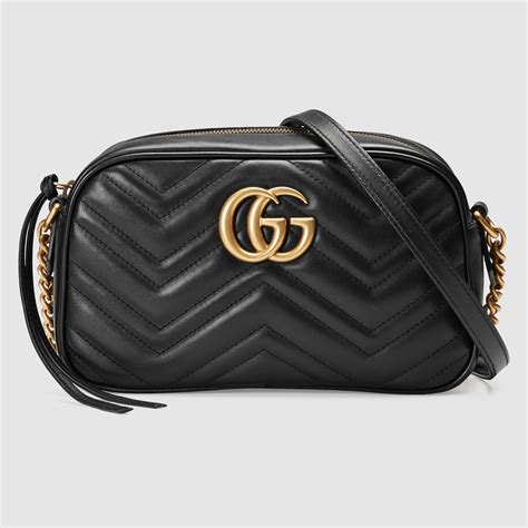 gucci black leather handbag|gucci small shoulder bag black.